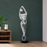 Finesse Decor Chrome Woman Sculpture