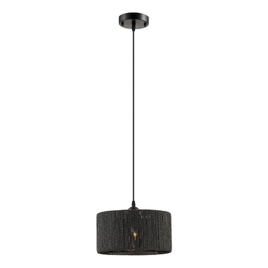 Finesse Decor Steel and Ropes with Shade Pendant Black