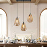 Finesse Decor Steel and Ropes 3 Light Chandelier Black