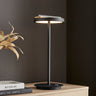 Finesse Decor Table Lamp Satin Black & Wood