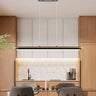 Finesse Decor Chandelier Curved Linear Satin Black & Wood