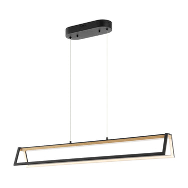 Finesse Decor Chandelier Satin Black & Wood