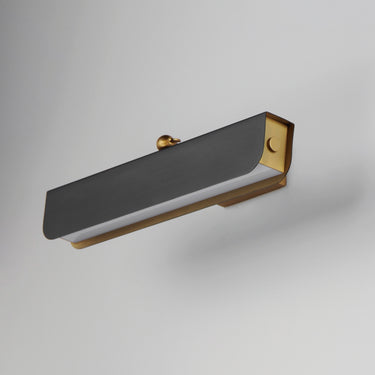 Maxim Lighting Miles 18" Articulating LED Wall Sconce Black/Natural Aged Brass