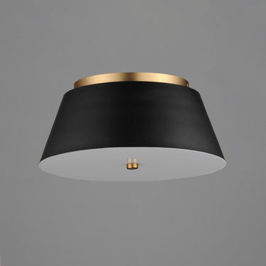 Maxim Lighting Miles 16" LED Flush Mount Black/Natural Aged Brass