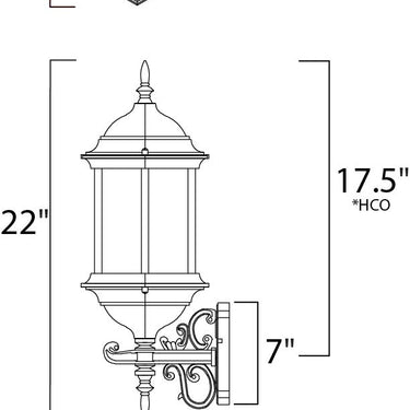 Maxim Lighting Builder Cast Outdoor Wall Mount Empire Bronze