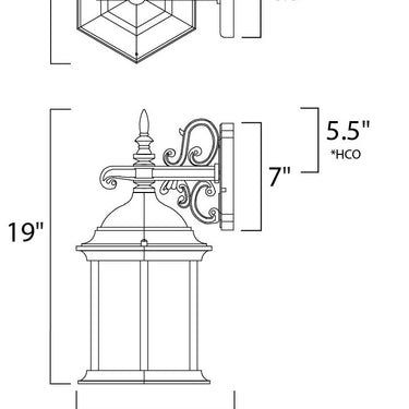 Maxim Lighting Builder Cast 3-Light Outdoor Wall Mount Empire Bronze