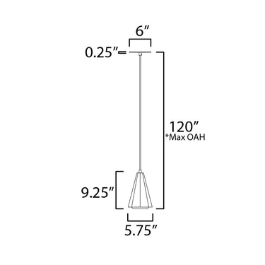 Maxim Lighting Rizzo Pendant Black/Antique Brass