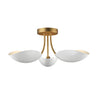 Maxim Lighting Maris 3-Light Semi Flush White/Natural Aged Brass