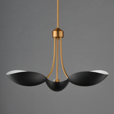 Maxim Lighting Maris 3-Light Pendant Black/Natural Aged Brass