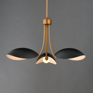 Maxim Lighting Maris 3-Light Pendant Black/Natural Aged Brass