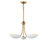Maxim Lighting Maris 3-Light Pendant White/Natural Aged Brass