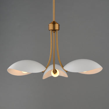 Maxim Lighting Maris 3-Light Pendant White/Natural Aged Brass