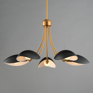Maxim Lighting Maris 5-Light Chandelier Black/Natural Aged Brass