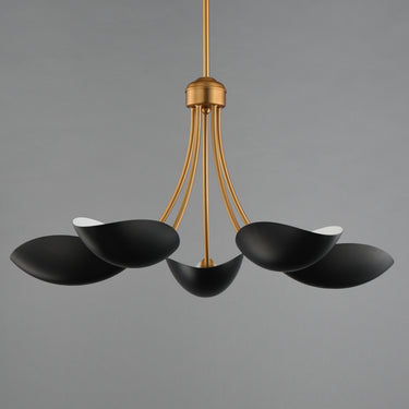 Maxim Lighting Maris 5-Light Chandelier Black/Natural Aged Brass