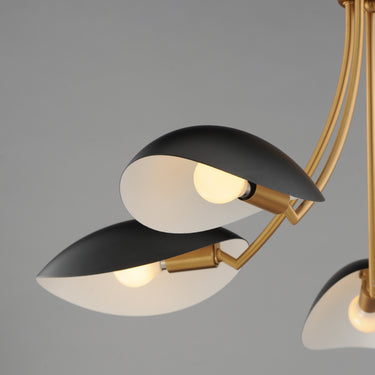 Maxim Lighting Maris 5-Light Chandelier Black/Natural Aged Brass