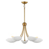 Maxim Lighting Maris 5-Light Chandelier White/Natural Aged Brass