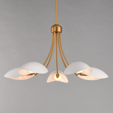 Maxim Lighting Maris 5-Light Chandelier White/Natural Aged Brass