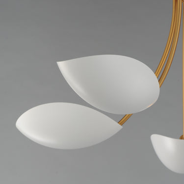 Maxim Lighting Maris 5-Light Chandelier White/Natural Aged Brass