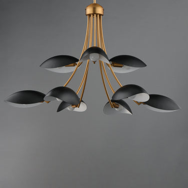Maxim Lighting Maris 9-Light Chandelier Black/Natural Aged Brass