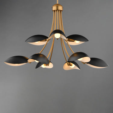 Maxim Lighting Maris 9-Light Chandelier Black/Natural Aged Brass