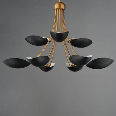 Maxim Lighting Maris 9-Light Chandelier Black/Natural Aged Brass