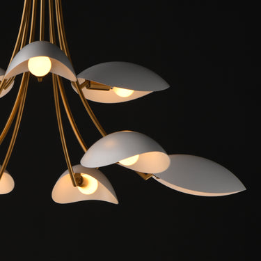 Maxim Lighting Maris 9-Light Chandelier White/Natural Aged Brass