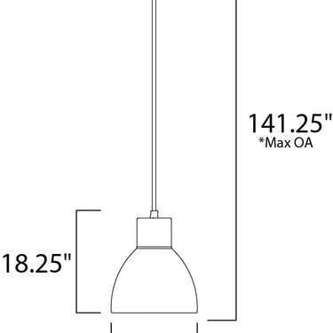 Maxim Lighting Cora 20" Pendant Black/Gold