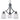 Axis Down Light Chandelier by Maxim - 11223FTOI