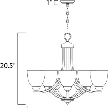 Maxim Lighting Axis 5-Light Chandelier Oil Rubbed Bronze