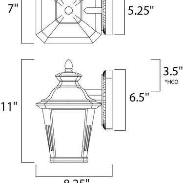 Maxim Lighting Knoxville Outdoor Wall Lantern Bronze