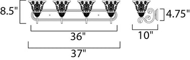 Maxim Lighting Symphony 4-Light Bath Vanity Oil Rubbed Bronze
