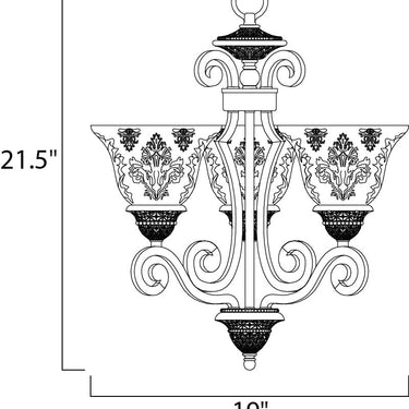 Maxim Lighting Symphony 3-Light Chandelier Oil Rubbed Bronze