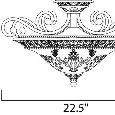 Maxim Lighting Symphony 3-Light Semi-Flush Mount Oil Rubbed Bronze