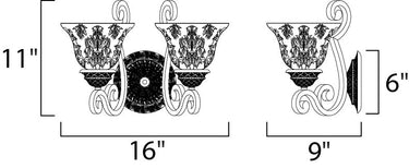 Maxim Lighting Symphony 2-Light Wall Sconce Oil Rubbed Bronze