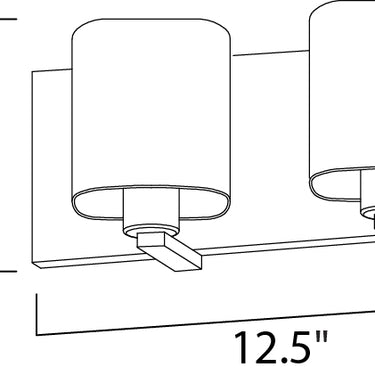 Maxim Lighting Wrap 2-Light Bath Vanity Polished Chrome