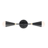 Maxim Lighting Lovell 2-Light Wall Sconce with LED Bulbs Black/Satin Brass