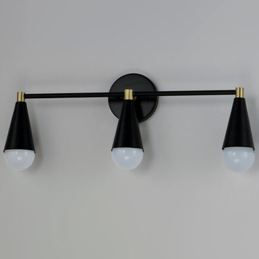 Maxim Lighting Lovell 3-Light Bath Vanity Black/Satin Brass