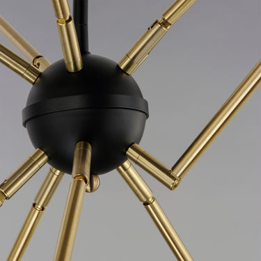 Maxim Lighting Lovell 10-Light Pendant Black/Satin Brass