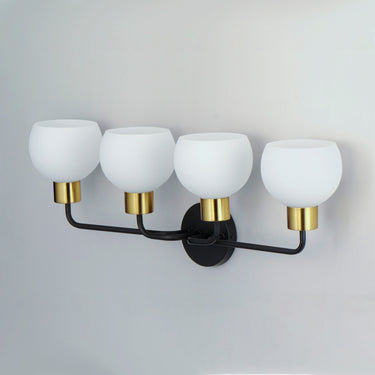 Maxim Lighting Coraline 4-Light Bath Vanity Bronze/Satin Brass