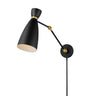 Maxim Lighting Carillon Articulating Wall Sconce Black/Satin Brass
