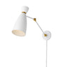 Maxim Lighting Carillon Articulating Wall Sconce White/Satin Brass