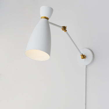 Maxim Lighting Carillon Articulating Wall Sconce White/Satin Brass