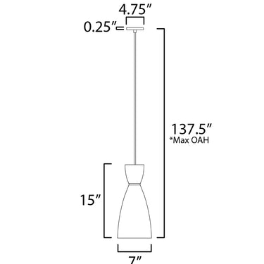 Maxim Lighting Carillon Elongated Mini Pendant Black/Satin Brass