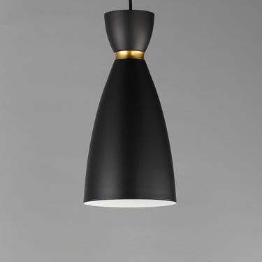 Maxim Lighting Carillon Elongated Mini Pendant Black/Satin Brass