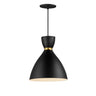 Maxim Lighting Carillon 11" Mini Pendant Black/Satin Brass
