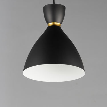 Maxim Lighting Carillon 11" Mini Pendant Black/Satin Brass
