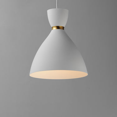 Maxim Lighting Carillon 11" Mini Pendant White/Satin Brass