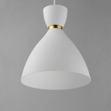 Maxim Lighting Carillon 11" Mini Pendant White/Satin Brass