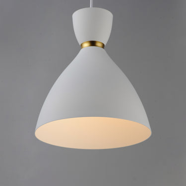 Maxim Lighting Carillon 11" Mini Pendant White/Satin Brass