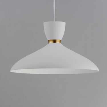 Maxim Lighting Carillon 16" Pendant White/Satin Brass